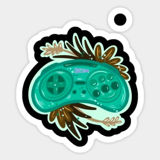 Retro Floral Gaming Controller Sticker